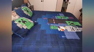 Jay Franco Minecraft Bad Night Full//Queen Quilt & Sham Set - Super Soft Kids review