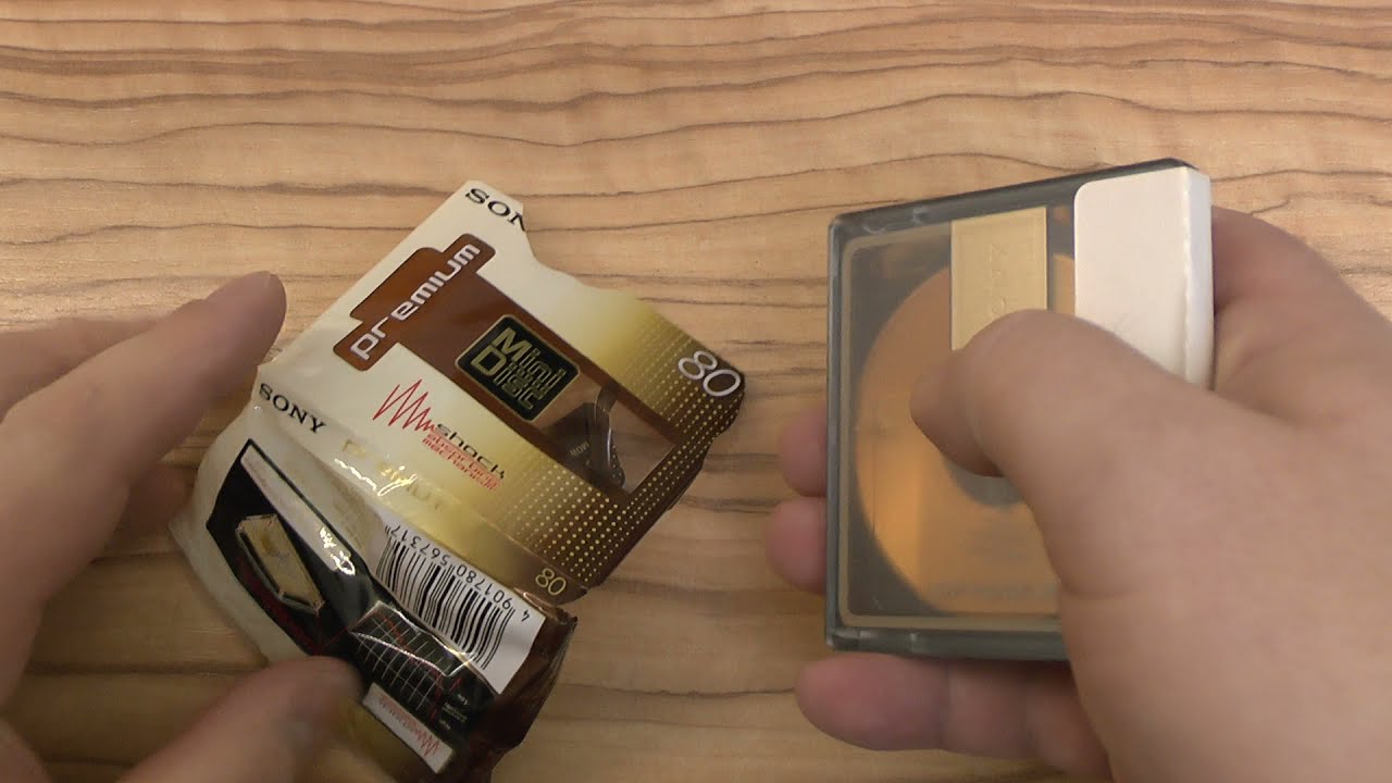 MiniDisc MD SONY Premiun 80 minutes Unpacking