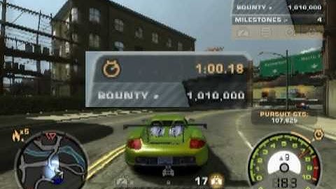 NFS MW - 1,000,000 bounty in 1 minute!!!