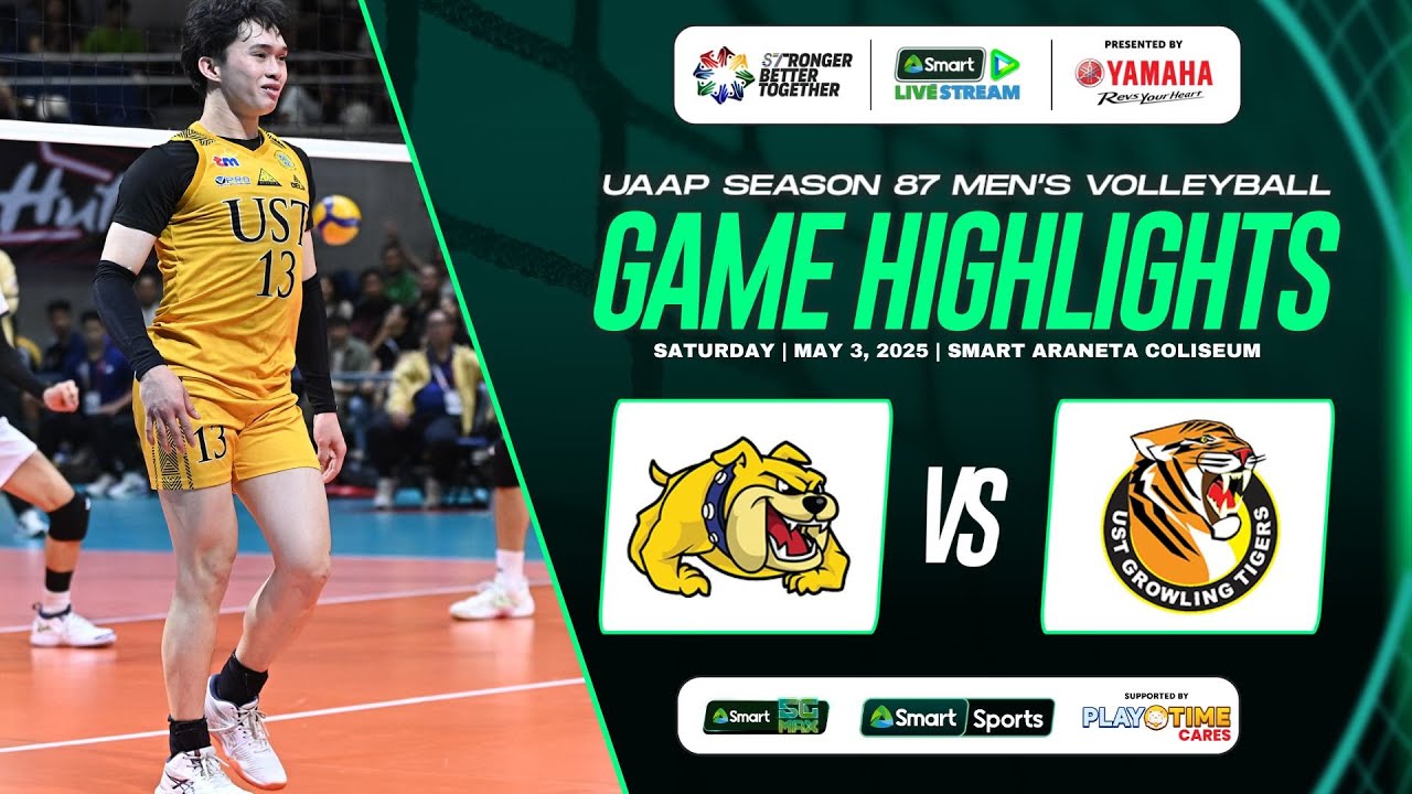 UAAP Season 87 Men's Volleyball Game Highlights - NU vs UST - YouTube