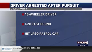 Ruston Police arrest reckless 18-wheeler driver following multi-agency pursuit