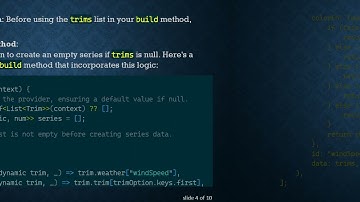 How to Fix NoSuchMethodError When Working with Flutter Charts