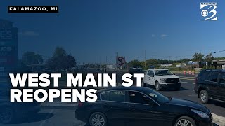 West Main Street officially reopens in Kalamazoo, drivers relieved