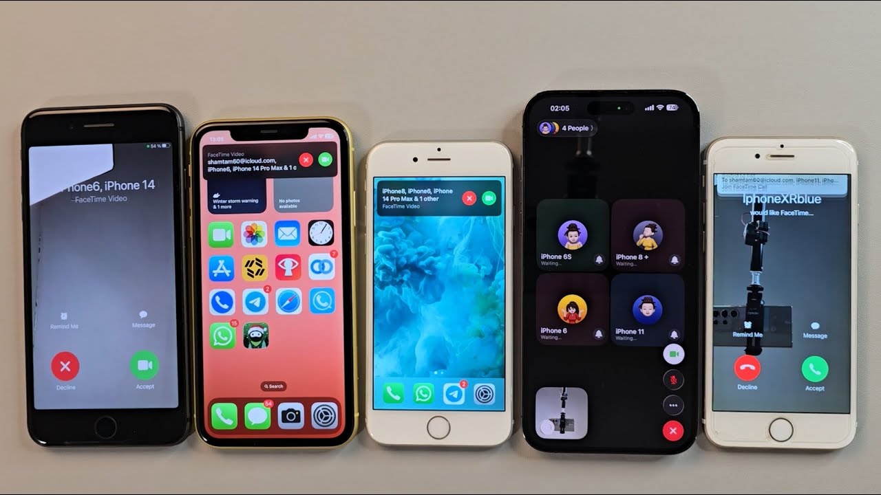 iPhone 8p iphone 11 iPhone 14Pm iPhone 6 iPhone 6S Incoming call Facetime Outgoing call