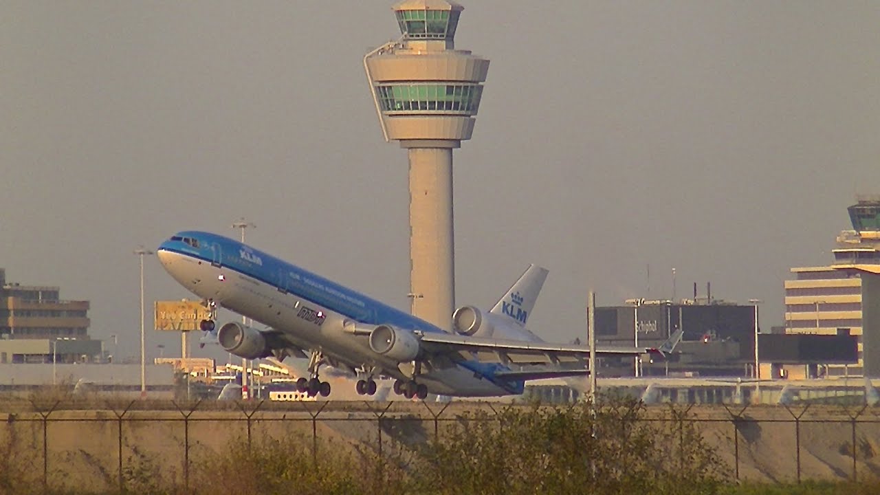 LAST PAX KLM MD-11 (PH-KCD) Take-off from Schiphol Intl. Airport