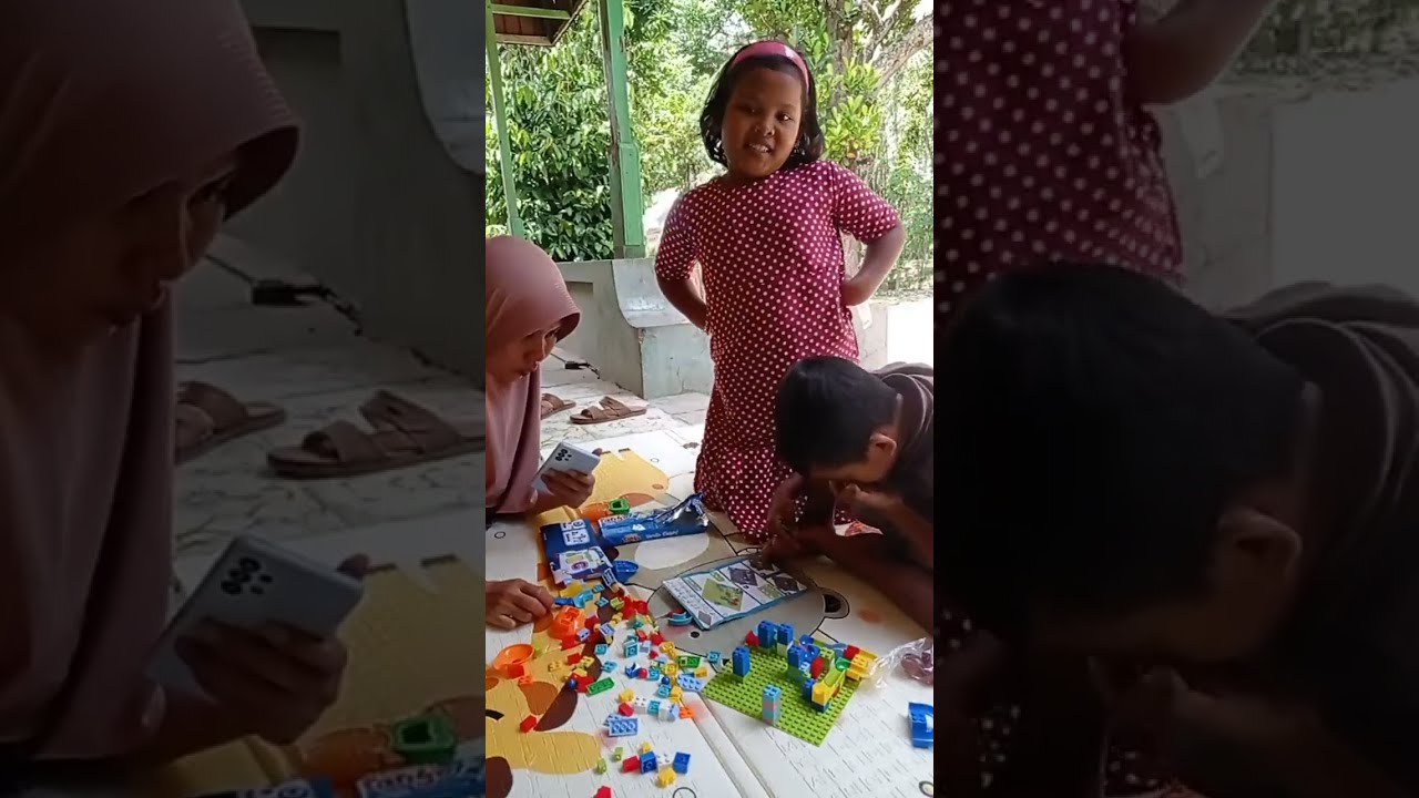 Tantangan buat Faiz menyusun lego 