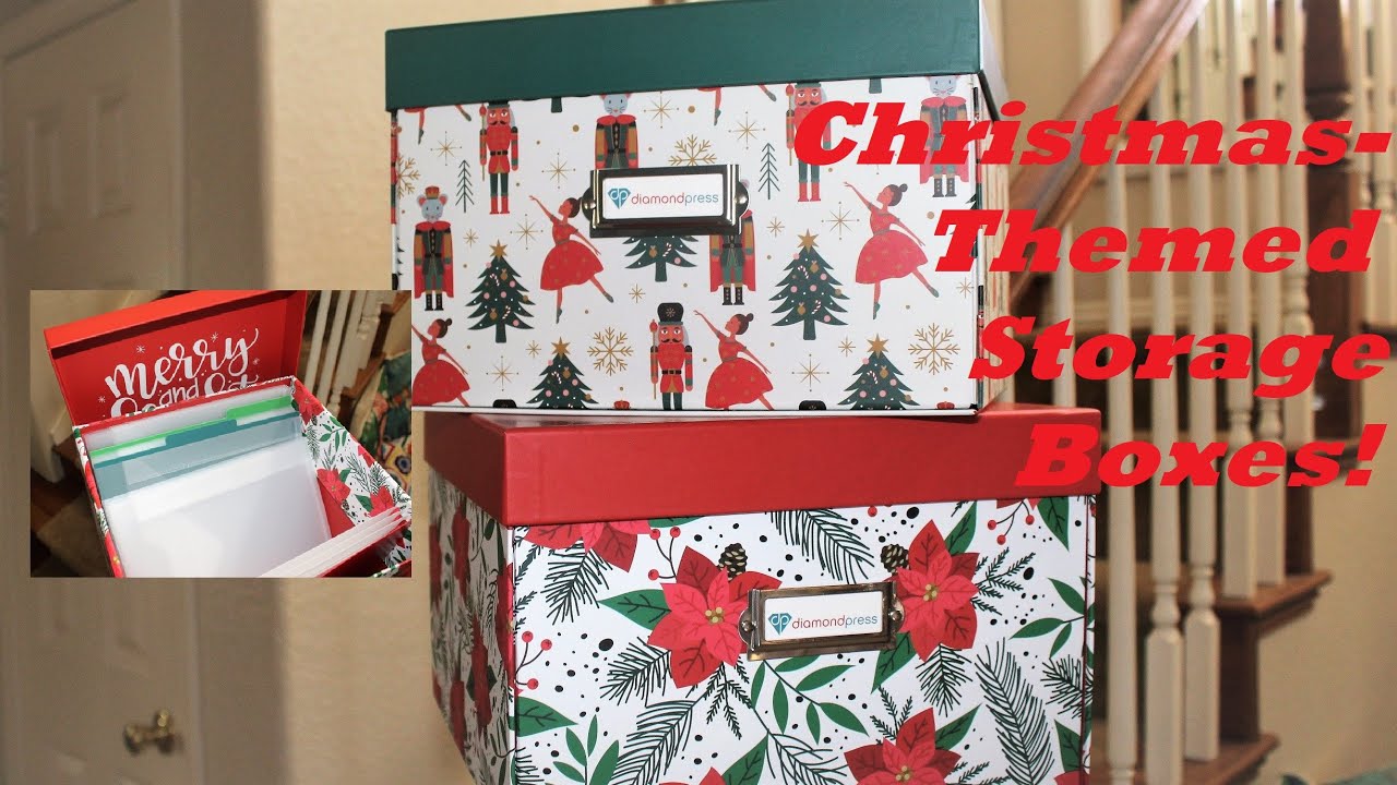 Diamond Press Holiday Storage Box with Dividers and Folders - 20514285