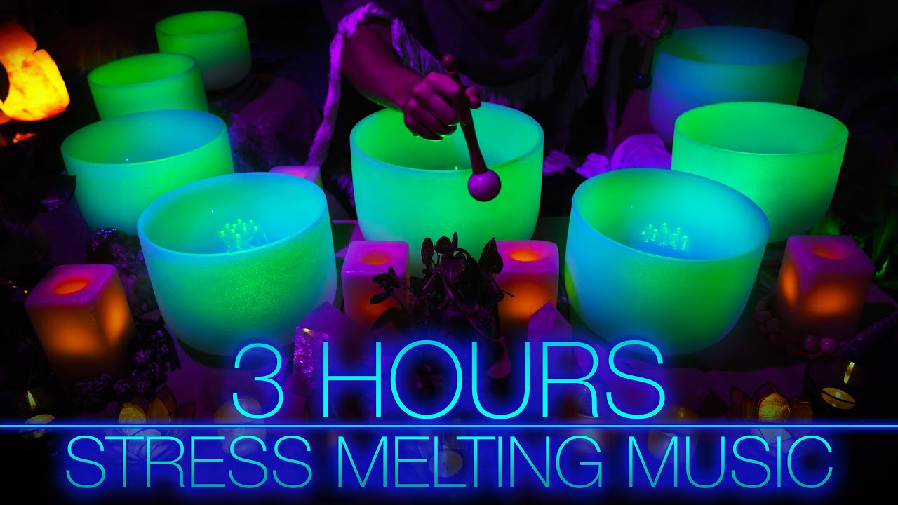 3 Hours More Crystal Singing Bowls Healing Sound Bath (No Talking ...
