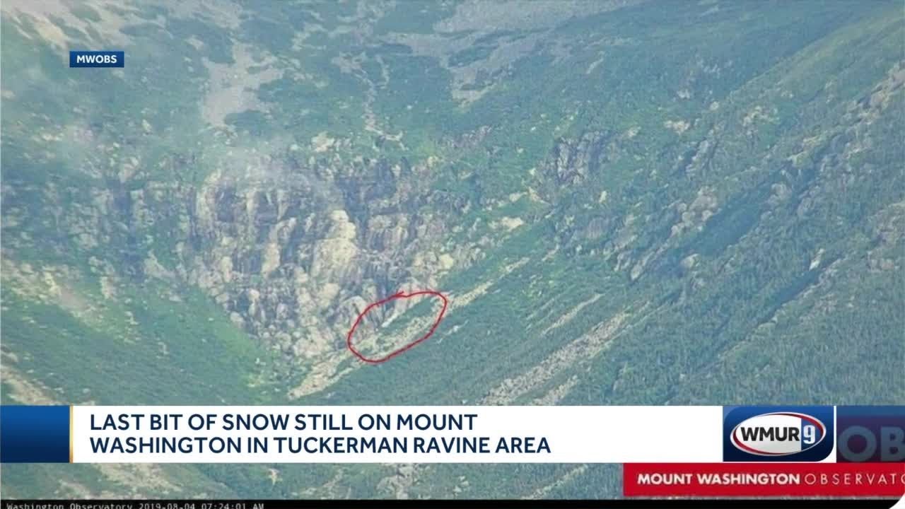 new hampshire commons Last bit of snow still on Mt. Washington in August