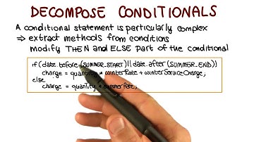 Decompose Conditionals - Georgia Tech - Software Development Process