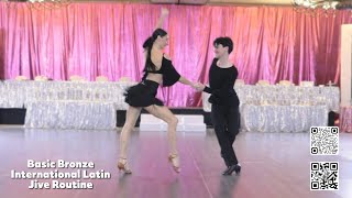 Basic Bronze International Latin Jive Routine by Mikhail Kolosov & Elina Semka