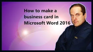 Details How to make a business card in Microsoft Word 2016 Update