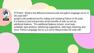 PYTHON : What is the difference between jedi and python language server in VS code IDE?