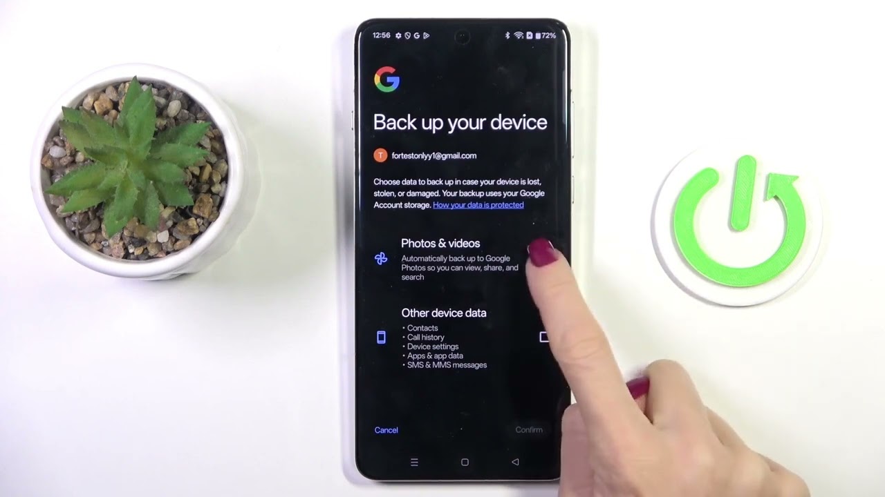 OnePlus 13R — как включить резервное копирование Google