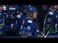 Nikita zadorov gets the canucks back in this game he cuts the nashville lead to two