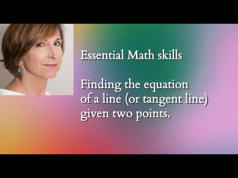 Equation of a line given two points - YouTube