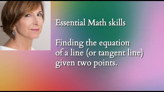 Equation of a line given two points