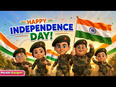 १५ ऑगस्ट दिन आला | 15 August Song | Festival Nursery 3D Rhymes