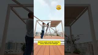 This aluminum alloy electric gazebo is perfect for your summer courtyard relaxation area.#awning