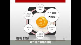 監察院利衝法簡介 01規範對象 公職人員及關係人