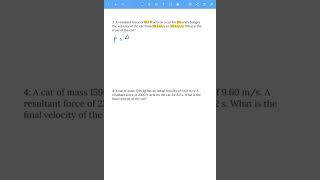GCSE Physics: Equation Practice - Force is the Rate of Change of Momemtum. F=m(v-u)/t.