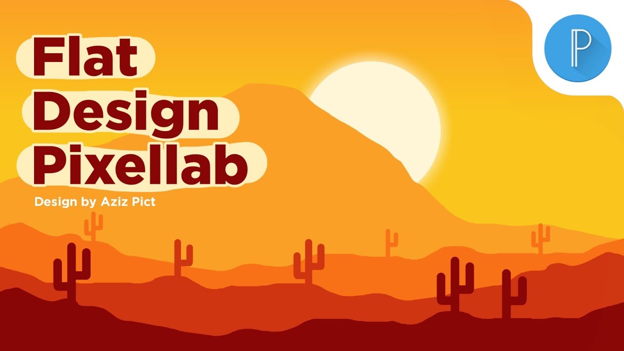 Cara Membuat Flat Design Background Di Pixellab - Aplikasi Android | Aziz Pict