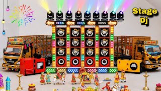 Mini Dj Truck setup | how to make mini dj setup with cardboard making Dj setup at home dj wala Gadi