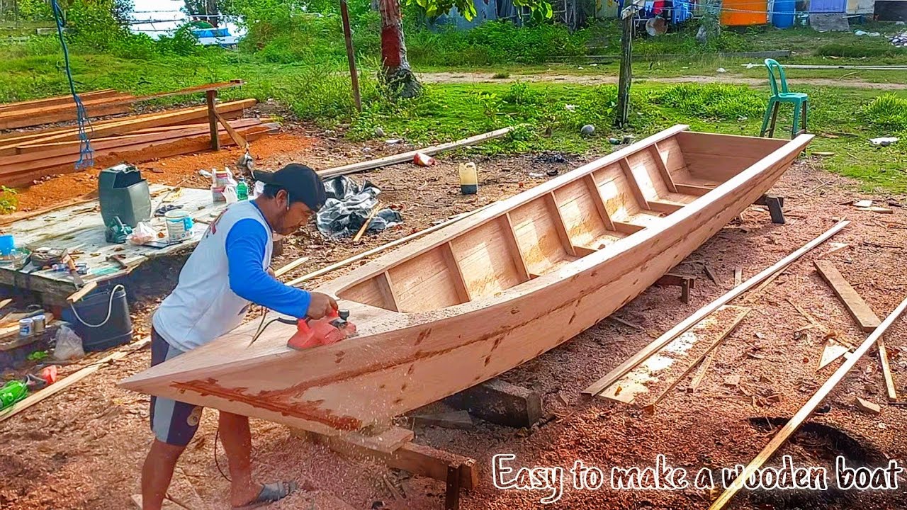 Easy way to make a wooden boat 
