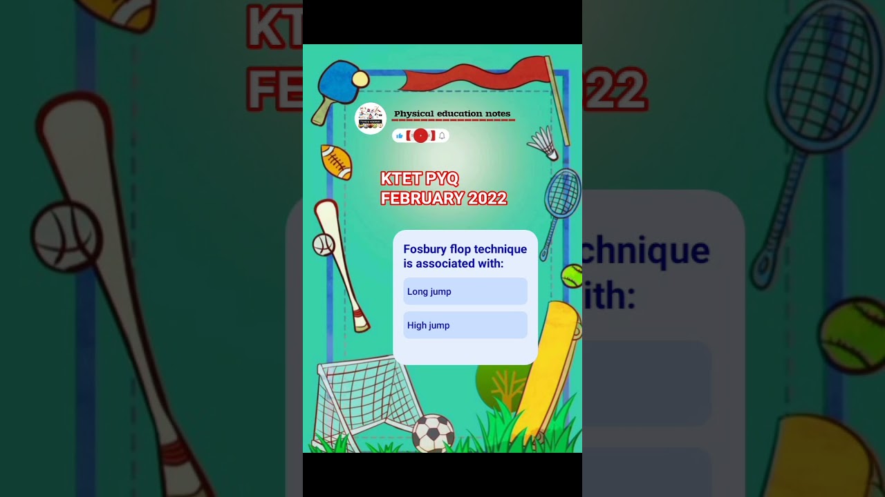 KTET PYQ FEBRUARY 2022 Physical Education