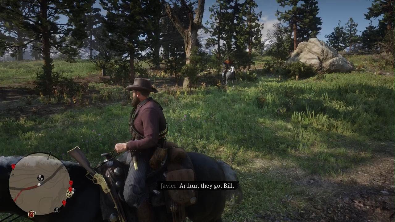 RDR2 secret short mission save Bill from bounty hunters with javier.
