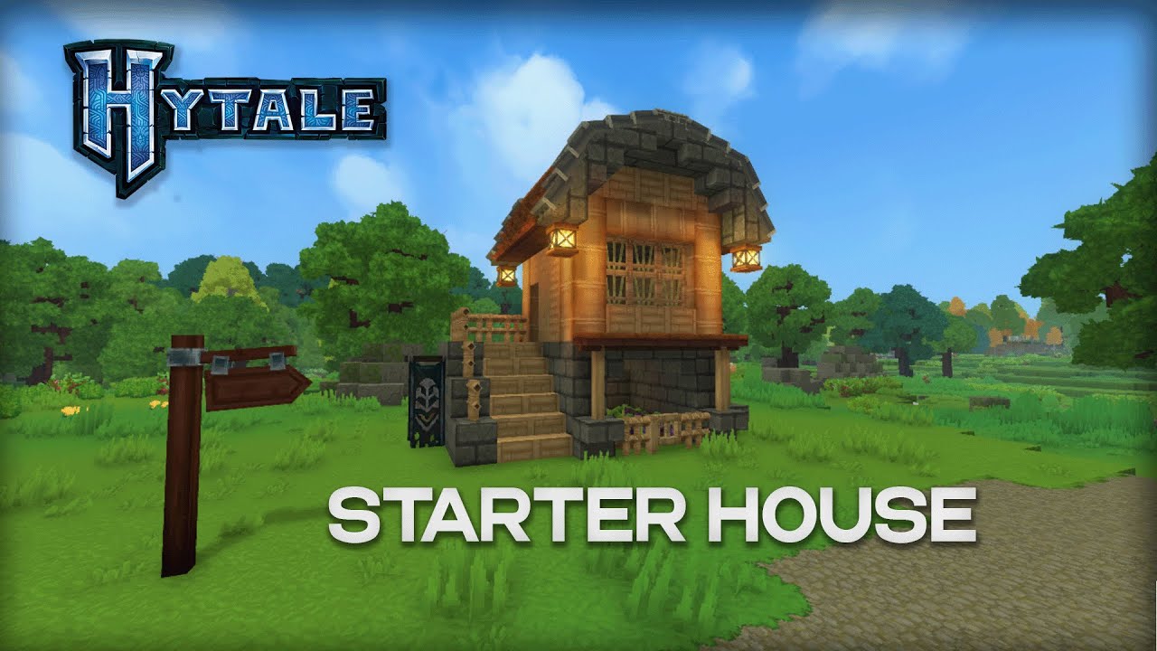 Starter House in Hytale. Beatiful building. 