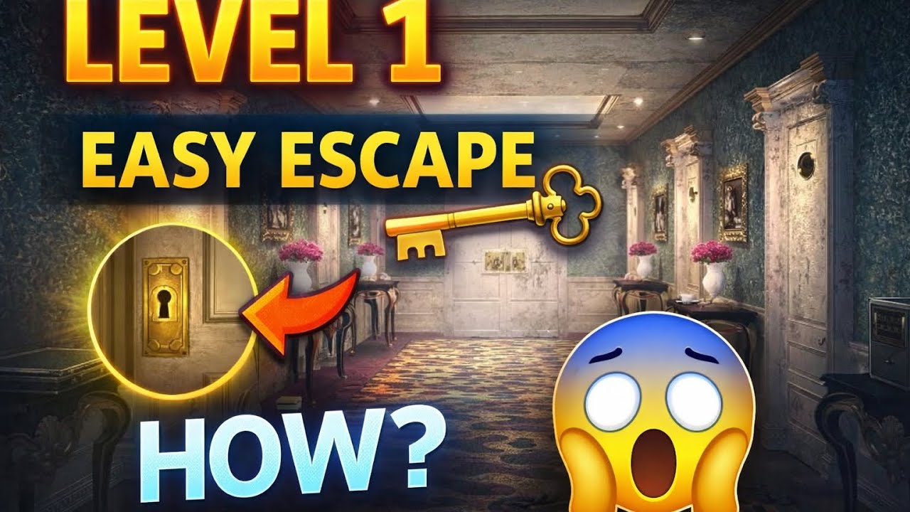 😱 50 Rooms 6 – Level 1 Easy Escape 😍 | First Room Puzzle Solved   i🔑