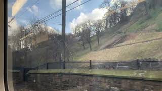 Train view between Edinburgh Park station and Waverley station