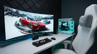 building my new ultra-wide PC gaming desk setup