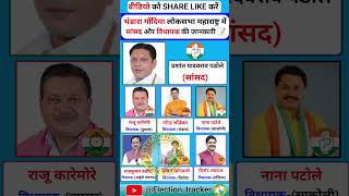 Bhandara-Gondia Lok Sabha MP and MLA name list 📝 #bhandara #loksabha #congress #bjp #mla #ss #ncp