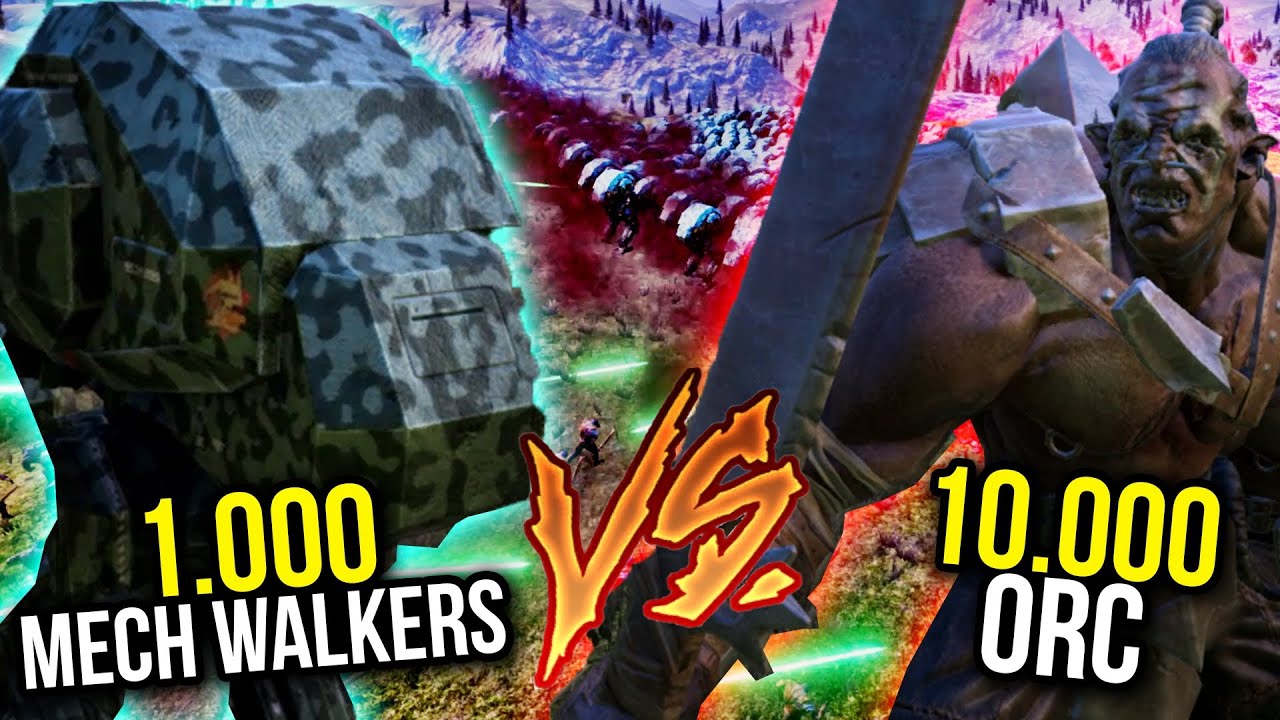 1,000 MECH WALKERS vs 10.000 ORC | Ultimate Epic Battle Simulator UEBS Gameplay