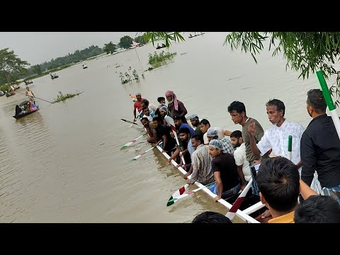 কুর্তি হাওড়ে ঐতিয্যবাহী নৌকা বাইচ।।