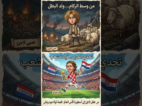 هرب من الإعدام في طفولته.. ليصبح أسطورة كأس العالم! 🏆🔥 #لوكا_مودريتش #كأس_العالم #قصص_مؤثرة #كرواتيا