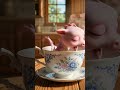 Yawn so wide, time to hide. A little cup, a sleepy pup. Sweet dreams are here