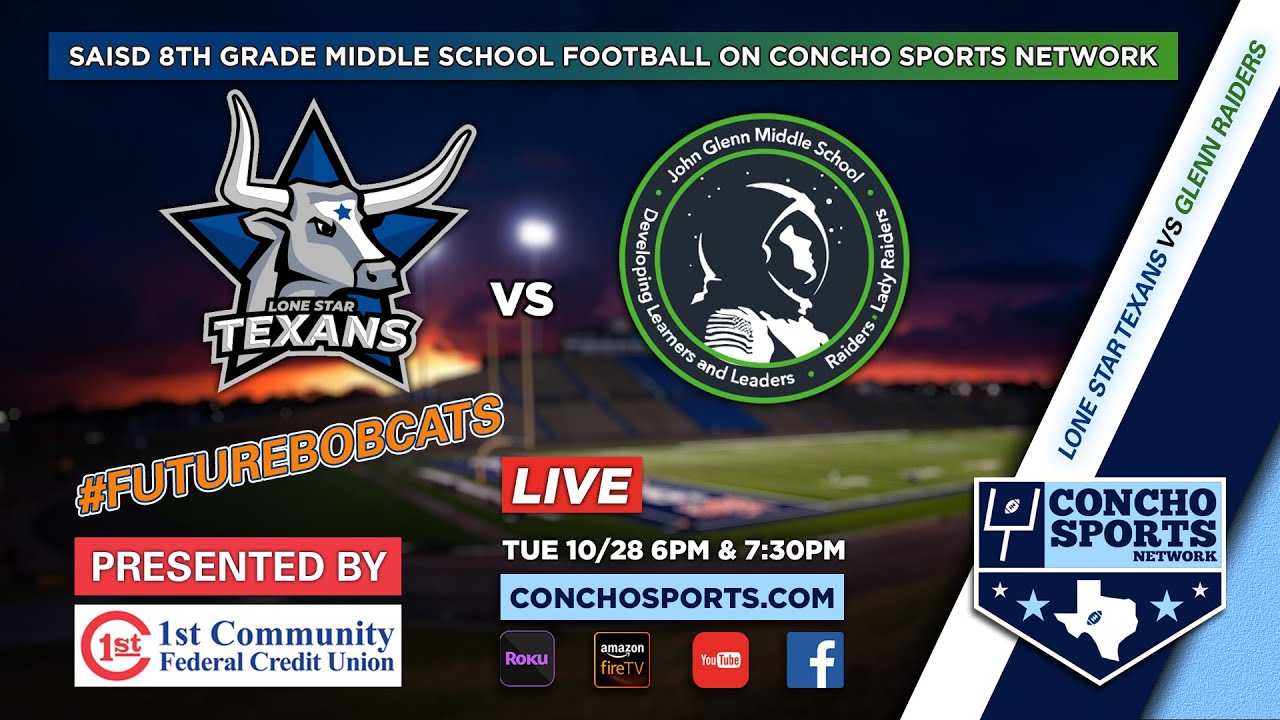 🔴 LIVE - San Angelo Glenn Raiders vs San Angelo Lone Star Texans | 8th Grade Football | 10/28/25