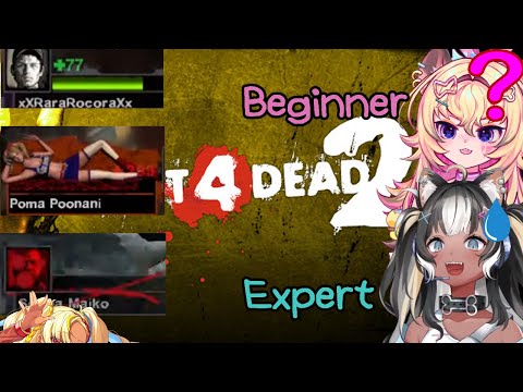 One expert Vtuber, one beginner, one surprise guest. L4D2 expert. 【Poma Pon | Rara Rocora | V4mirai】