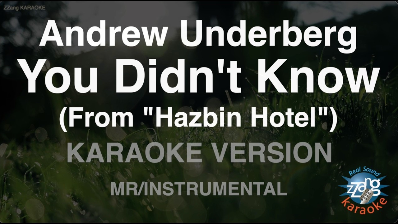 Andrew Underberg - You Didn't Know (From "Hazbin Hotel") (Instrumental) (Karaoke Version)