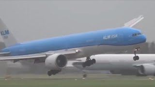 When Airplane Landing Goes Wrong In Crosswind Squall