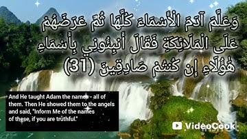 ✨✨✨سورة البقرة من الآية 30 إلى الآية 33 ✨✨✨✨