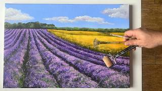 Experiment with rollers - painting lavender with acrylics - for beginners (instructions) Experiment with rollers - painting lavender with acrylics - for beginners (instructions)