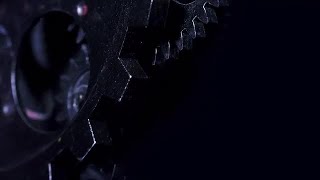 Grey Clock Gears Stock Video