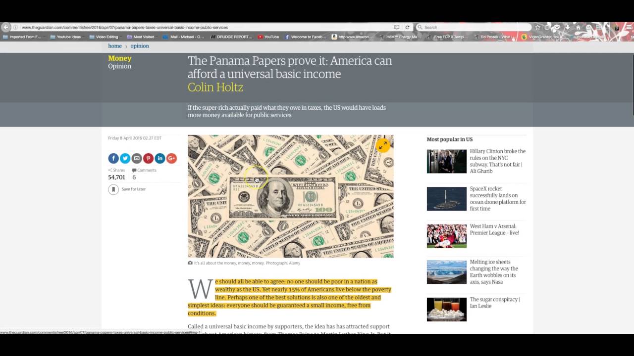 quantitative easing us Panama Papers Prove - Universal Income Quantitative Easing Will Arrive to USA