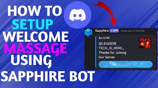 How to setup welcome massage using sapphire bot ReCamp Gaming