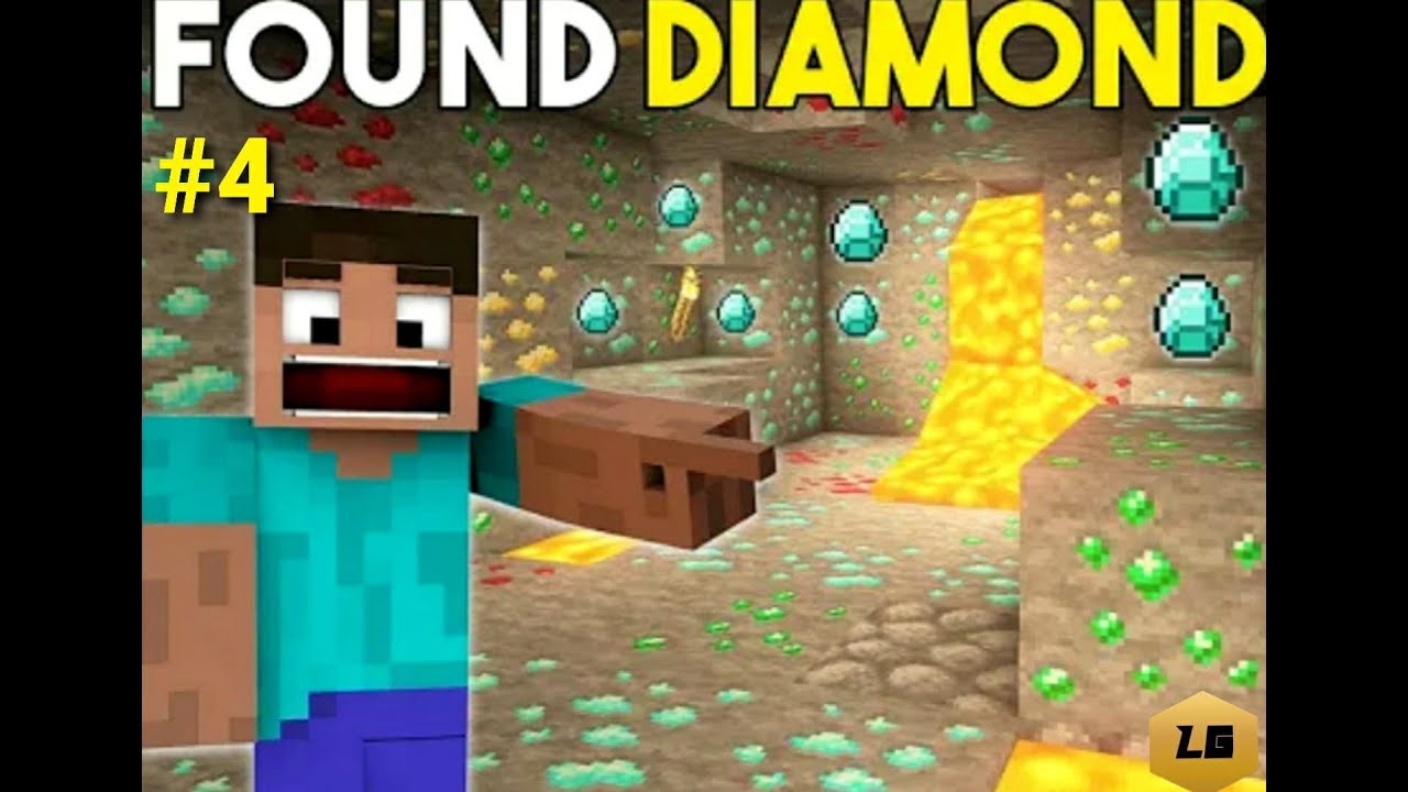 A FOUND MY FIRST DIAMONDS IN MINECRAFT !! - YouTube