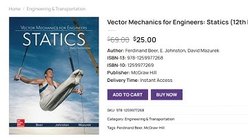 Vector Mechanics for Engineers: Statics - 12th Edition - Original PDF - eBook